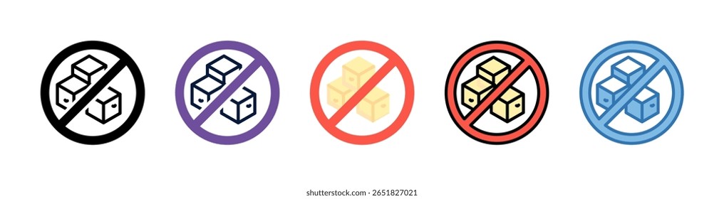 Sin elemento de icono de azúcar para el diseño