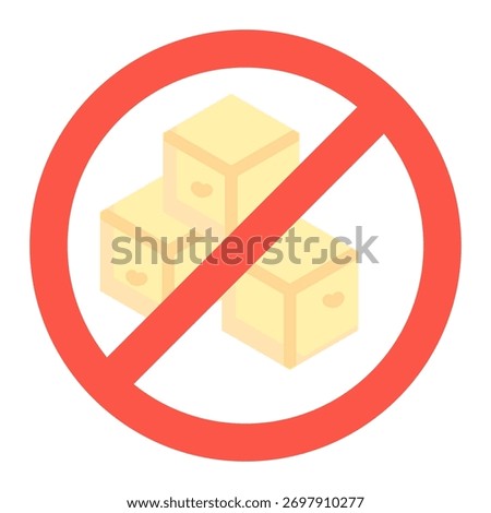 No Sugar Icon Element For Design