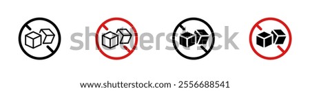 No sugar icon. Sugar free symbol. Zero, no sugar icons set. Vector icons