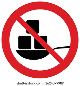 No Sugar Icon.  Free Sugar  Vector   Prohibiting Sing 