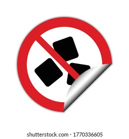 No Sugar icon.  free sugar  vector   prohibiting sing 