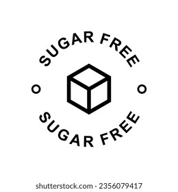 No sugar icon. Sugar free icon vector design. Diabetic food mark.