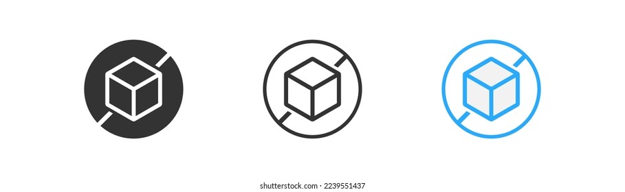 No hay icono de azúcar en el fondo de la luz. Etiqueta libre de azúcar, concepto de dieta para diabéticos. Símbolo de comida saludable. Diseño plano. Ilustración vectorial.