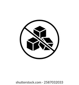 no sugar icon Simple thin line logo