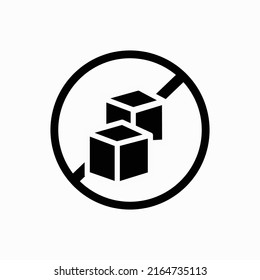 No sugar icon. Stroke outline style. Line vector. Isolate on white background.