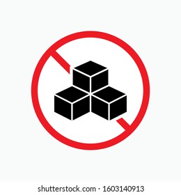 No Sugar Icon - Vector, Flat Sign & Trendy Symbol. 