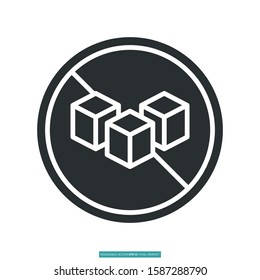 No Sugar icon vector illustration logo template for many purpose. Isolated on white background.