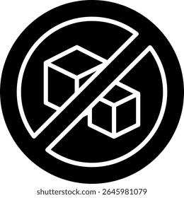 Sin azúcar Nuevo diseño creativo de iconos vectoriales
