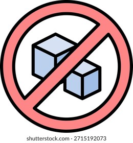 Sin azúcar Nuevo diseño creativo de iconos vectoriales