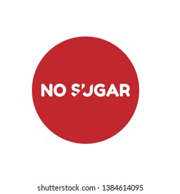 no sugar sign. red sign