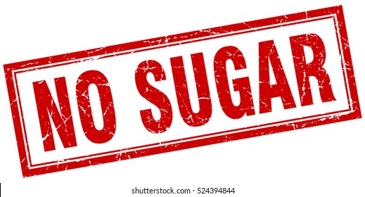 No Sugar Stamp Square Grunge Isolated Stock Vector (Royalty Free ...