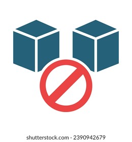 No Sugar Vector Glyph Two Color Icon For Personal And Commercial Use.
