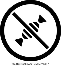 No Sugar Vector Icon Design Illustration