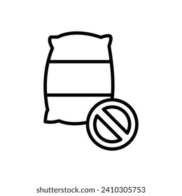 No Sugar Vector Line Icon Design
