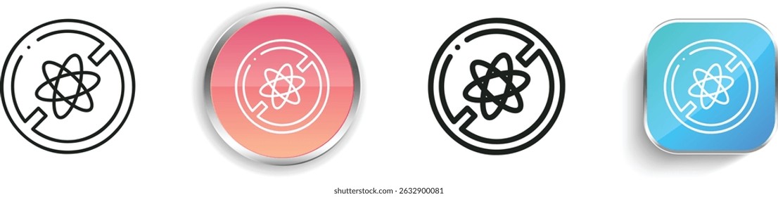 no sulfate icon. Thin Linear, Regular and Button Style Design Isolated On White Background