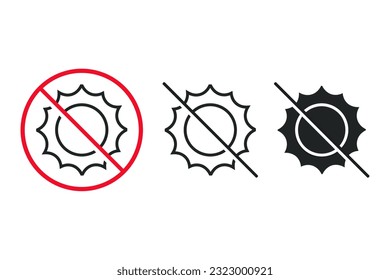 No sun icon. Illustration vector