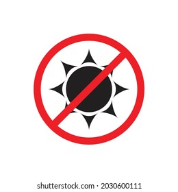 No hay ilustración vectorial de iconos de luz solar