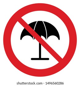  No sun lounge vector. Not allow  sunbathe sign. Stop beach relax. The red circle prohibiting sing 