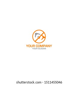 No Sunglasses Logo Design Vector