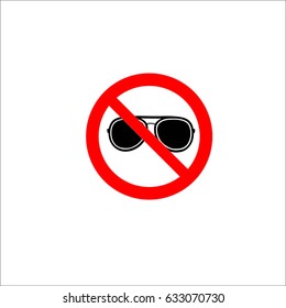 No sunglasses sign