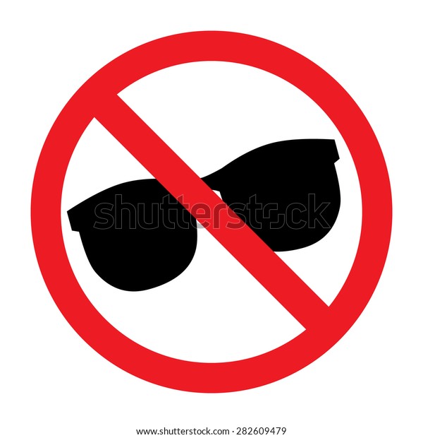 No Sunglasses Sign Stock Vector (Royalty Free) 282609479