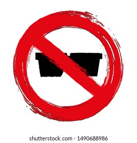no sunglasses sign. Vector icon.