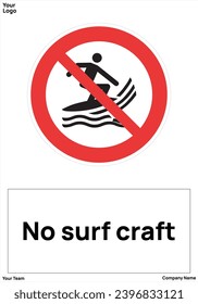 No surf craft signs symbols standard iso 7010