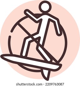 No surfing allowed, illustration, vector on white background.