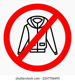 No sweater. No outerwear. Do not wear a sweatshirt. Vector icon. Commercial line vector icon for websites and mobile minimalistic flat design.