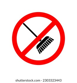 no sweeping sign, can be used for icon illustration on white background..eps