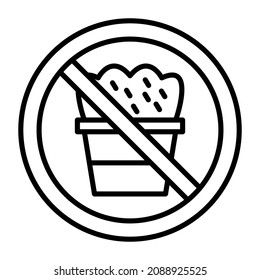 No Sweet icon vector image. Can also be used for web apps, mobile apps and print media.