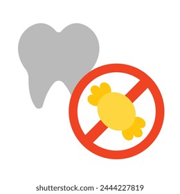 No Sweet Vector Flat Icon