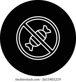 No Sweet vector icon. Can be used for printing, mobile and web applications.