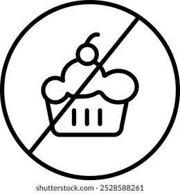 No Sweet Vector Illustration Detailed Icon