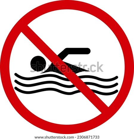 Similar – Image, Stock Photo Bathing beach with sign
