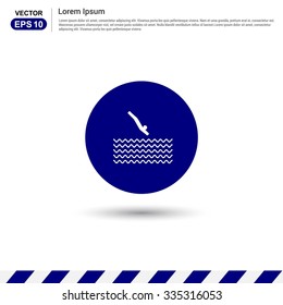 No swimming - Blue Button