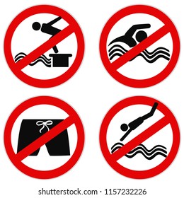 no swimming diving icon symbol