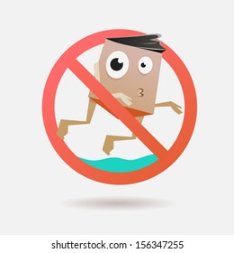 No swimming icon