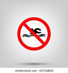 no swimming icon