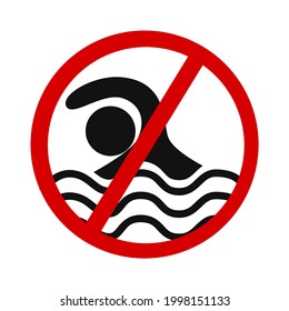 no swimming icon design for template.