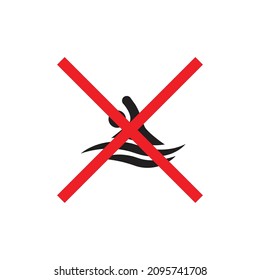 No Swimming Icon Design Vector Illustration