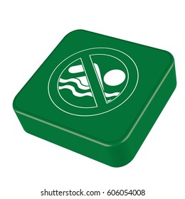 No swimming prohibition sign icon. Vector illustration

