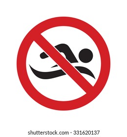 No swimming sign, vector