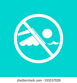 No swimming sign vector