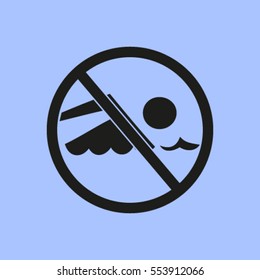 No swimming sign vector