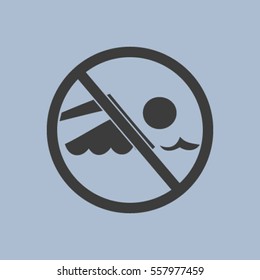 No swimming sign vector