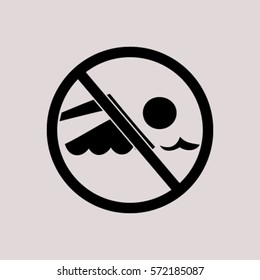 No swimming sign vector