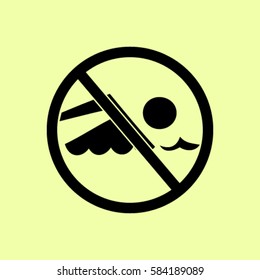 No swimming sign vector