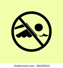 No swimming sign vector