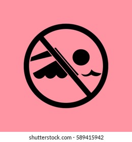 No swimming sign vector